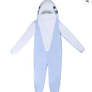 Kids Shark One Piece Costume - Blue and White Size 7-9
